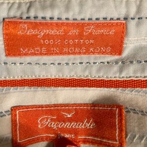 Mens Faconnable Long Sleeve Button Down Shirt Size L